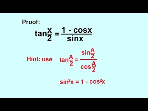 Precalculus Trigonometry Trig Identities 34 Of 57 Proof Half Angle Formula Tan X 2 Youtube