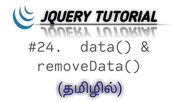 jQuery data() and removeData() Methods in Tamil