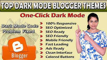 Dark mode blogger template Free download | Dark Mode Themes For Blogger Enable |Dark Mode In Blogger