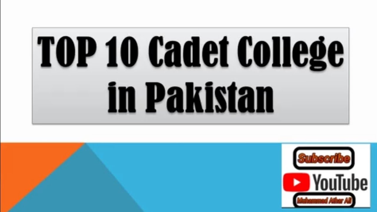 Top 10 Cadet College In Pakistan YouTube Top 10 Cadet College In Pakistan YouTube