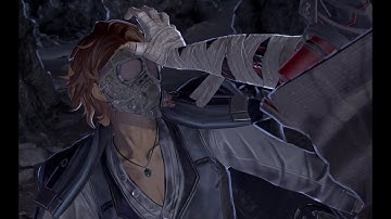Code Vein - Final moments of Revenant Oliver Collins, mask damaged scene