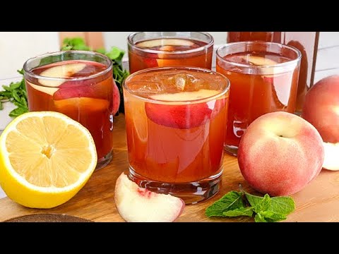 Homemade iced tea: The best peach iced tea: so fast! Delicious drink!
