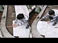 Young Man with great tiling skills -Great tiling skills -Great technique in construction PART 66.