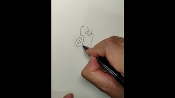 Learn how to draw a kiss with one line art