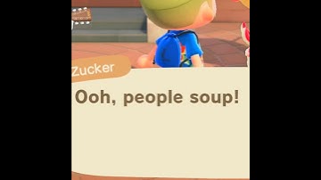 Zucker Wants PEOPLE Soup?? - Animal Crossing #Shorts