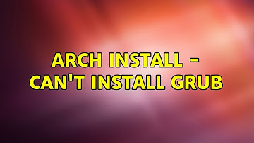 Arch install - Can