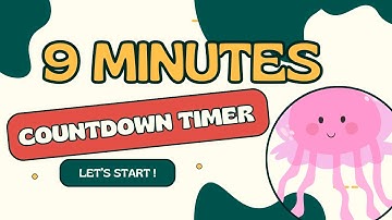 JELLYFISH COUNTDOWN ! 9:00 🪼 timer from 9 minutes to zero in minutes and seconds / 540"