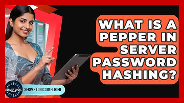 What Is A Pepper In Server Password Hashing? - Server Logic Simplified
