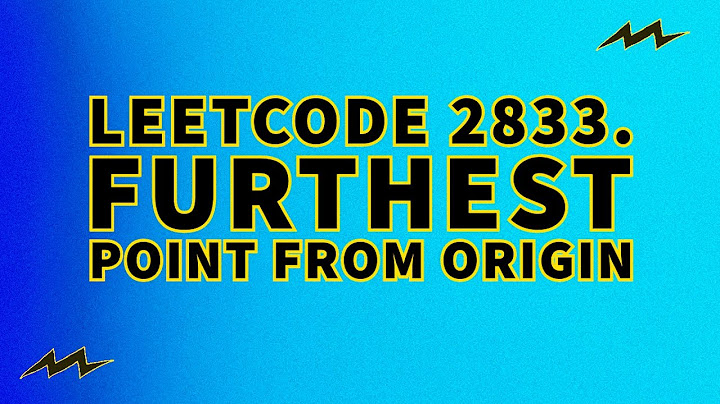 LeetCode 2833. Furthest Point From Origin | Java Solution | Easy
