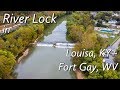 The river lock between louisa ky and fort gay wv