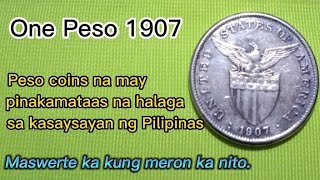 One Peso Philippine Coin 1907