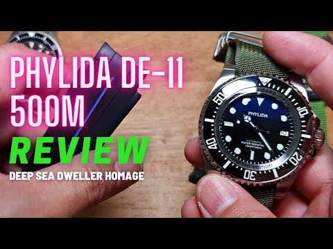 Phylida DE-11 500M Review. Deepsea Sea Dweller homage.