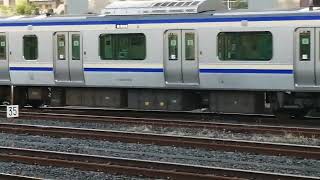 [警笛あり]JR東日本E235系1000番台J−08編成+F−16編成回送電車錦糸町駅留置線17時24分発車