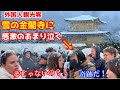 夢にまで見た雪の金閣寺を目の当たりにした外国人観光客が心震える!京都旅行