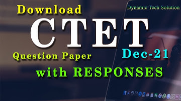 Download CTET response key || ctet response sheet kaise dekhe