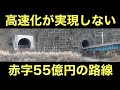 特急列車が高速化しない赤字55億円の路線