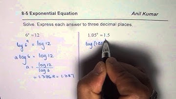 Solve Exponential equation Taking Logarithms MHF4U Practice