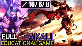 (FULL EDUCATIONAL) Akali Mid Carrying In High Elo-Akali vs Yasuo S13 How To Counter Yasuo |Care4Dash