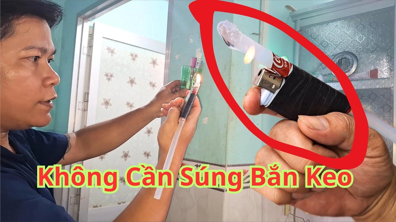 Cách Dán Keo Nến Không Cần Dùng Đến Súng. Mẹo Làm Súng Bắn Keo Nến Bằng Cái Bật Lửa Đơn Giản Chỉ 3k