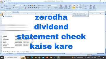How to download dividend Statement for Zerodha account | Zerodha Dividend cehck kaise kare