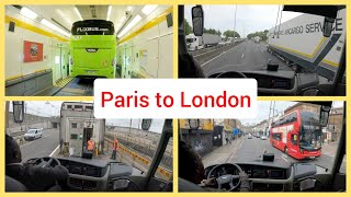 Paris to London by bus, entire journey 4K