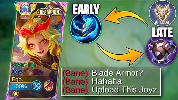 JOY NEW ONE SHOT BUILD🔥 NEW BROKEN FIRST ITEM FOR EARLY AND LATE GAME DAMAGE HACK | MLBB