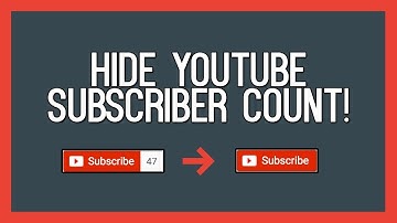 How To Hide Subscribers From YouTube Channel.