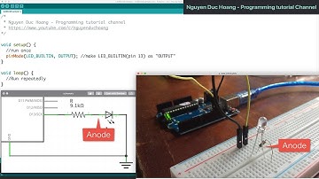 02-Lắp mạch LED nhấp nháy có thay đổi tần số dùng Arduino UNO Rev3