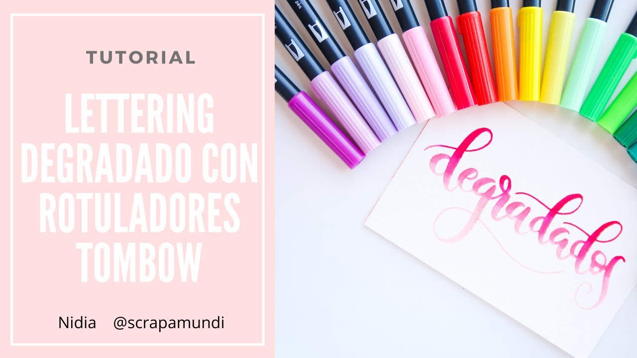 ROTULADORES TOMBOW: LETTERING CON DEGRADADO 