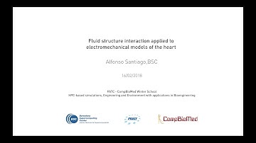 Fluid structure interaction applied to electromechanical models of the heart