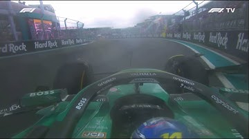 Fernando Alonso Onboard Crash With Lawson During Miami Sprint Race 2025