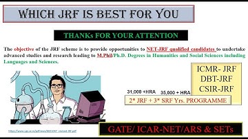 Which #JRF is best for you  ICMR-JRF/DBT-JRF/CSIR-UGC-JRF