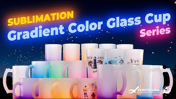 Sublimation Gradient Color Glass Cup | How to Sublimate on Glass | Sublimation Tumbler - Photo USA