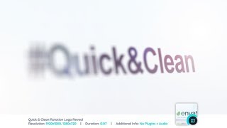 Quick & Clean Rotation Logo Reveal (Best After Effects Projects)