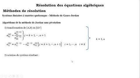 Méthode Gauss Jordan