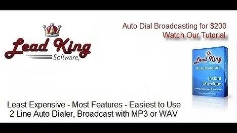 Lead King Software - Free Auto Dialer Software - LeadKingsoftware.com