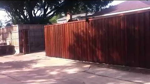 Custom Automatic Slide Gate - Lone Star Outdoor Cr...