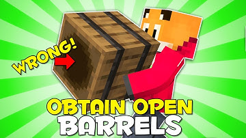 How to OBTAIN OPEN BARRELS in Survival - Minecraft Bedrock Edition