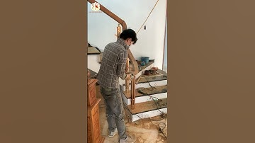 Techniques for making beautiful stair handrails #technique #constructiontips #beautifulhouse
