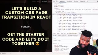 Amazing Custom CSS Page Transition using React!!!