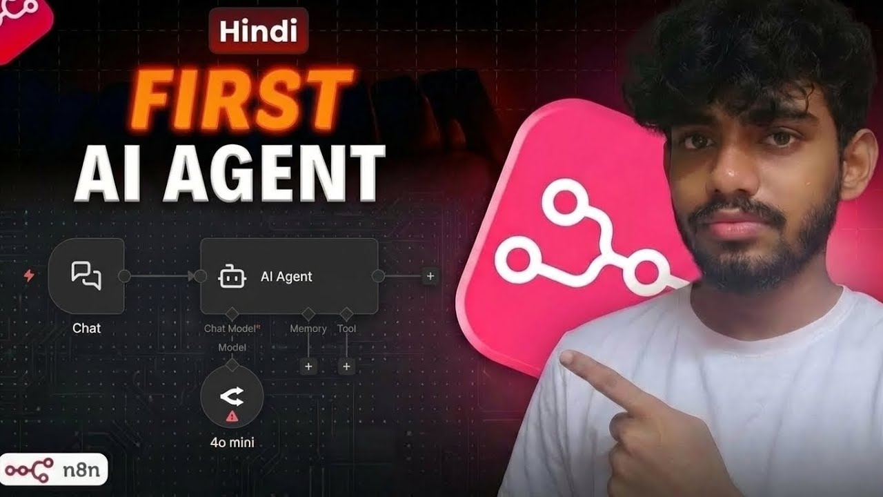 Build Your First AI Agent in Hindi (No Code) | n8n Tutorial - YouTube