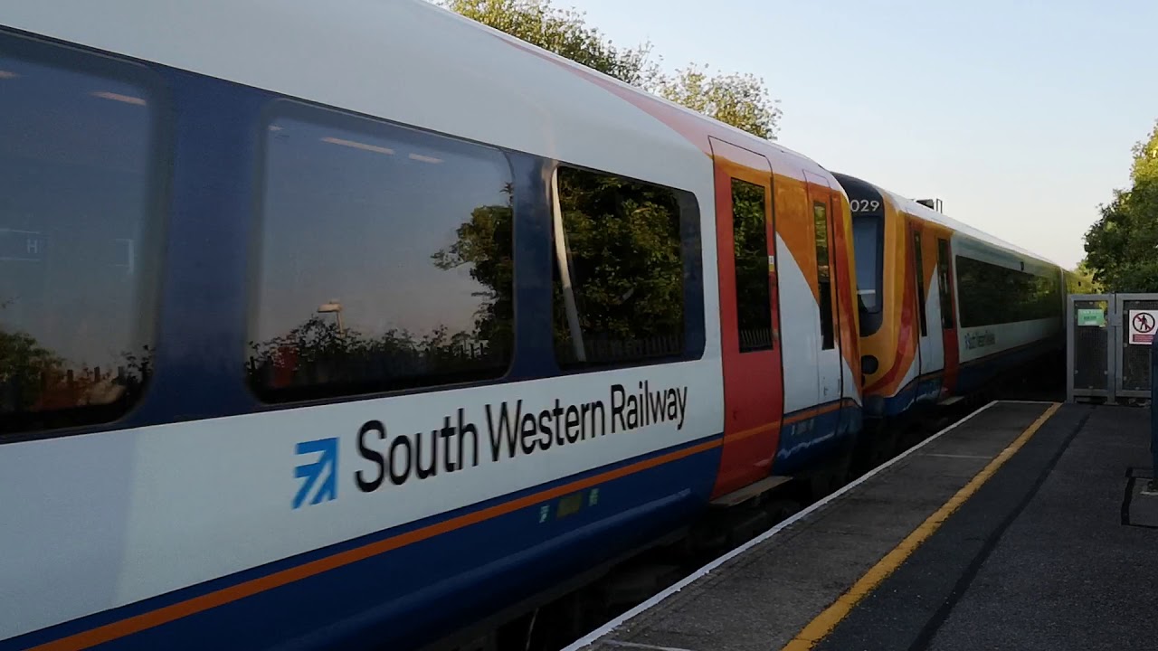 444025+444029 passing through Hilsea, May 2018