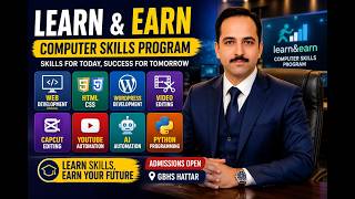 Learn &amp; Earn Computer Skills Program | Web Development, WordPress, CapCut, AI &amp; YouTube Automation