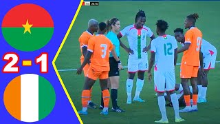 Burkina Faso 🆚 Côte d'Ivoire 2 - 1 : Résumé de la rencontre : Convivial international (19/11/2022)