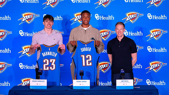 2025 Thunder Draft Class Press Conference | Thomas Sorber and Brooks Barnhizer Introduced In OKC