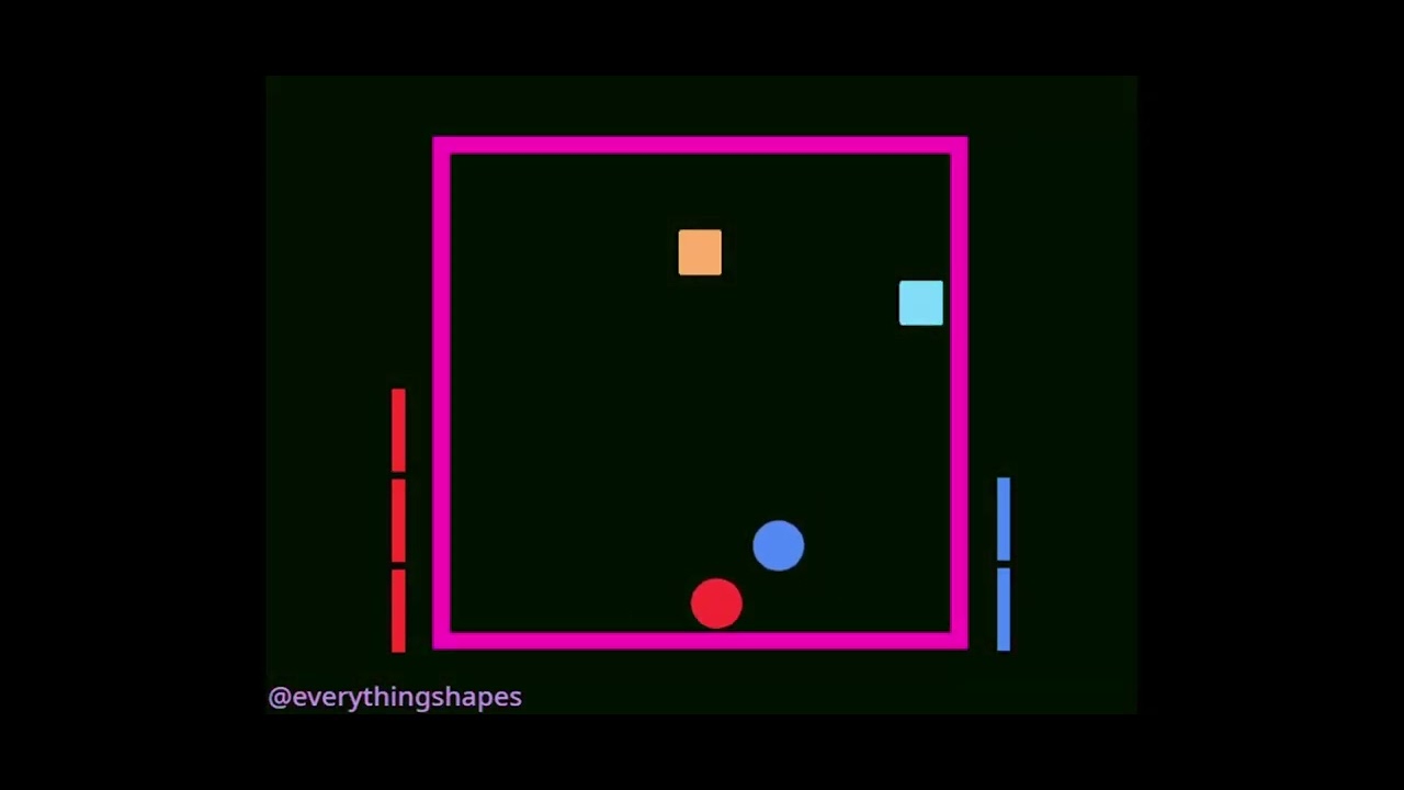 Bouncing balls but blue square heals and orange harms #simulator # ...