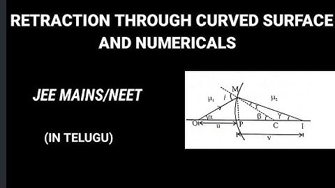 CLASS 11 : RETRACTION THROUGH CURVED SURFACE AND NUMERICALS  IIT-JEE MAINS/ NEET