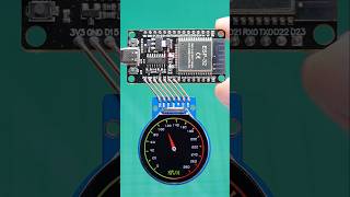 round tft display gauge GC9A01 with esp32. #shortsvideo #arduino #technology #esp32