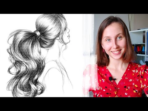 Как нарисовать волосы карандашом поэтапно для начинающих