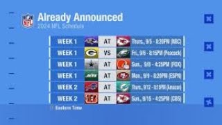 2024 NFL schedule release: Complete slate of Week 1 games